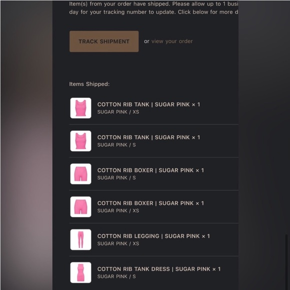 RARE skims sugar pink cotton rib tank dress - Picture 6 of 6